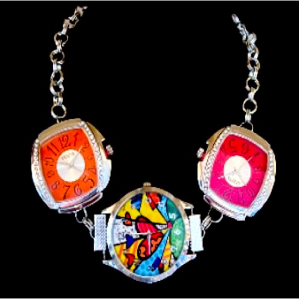Handmade, watch, choker necklace